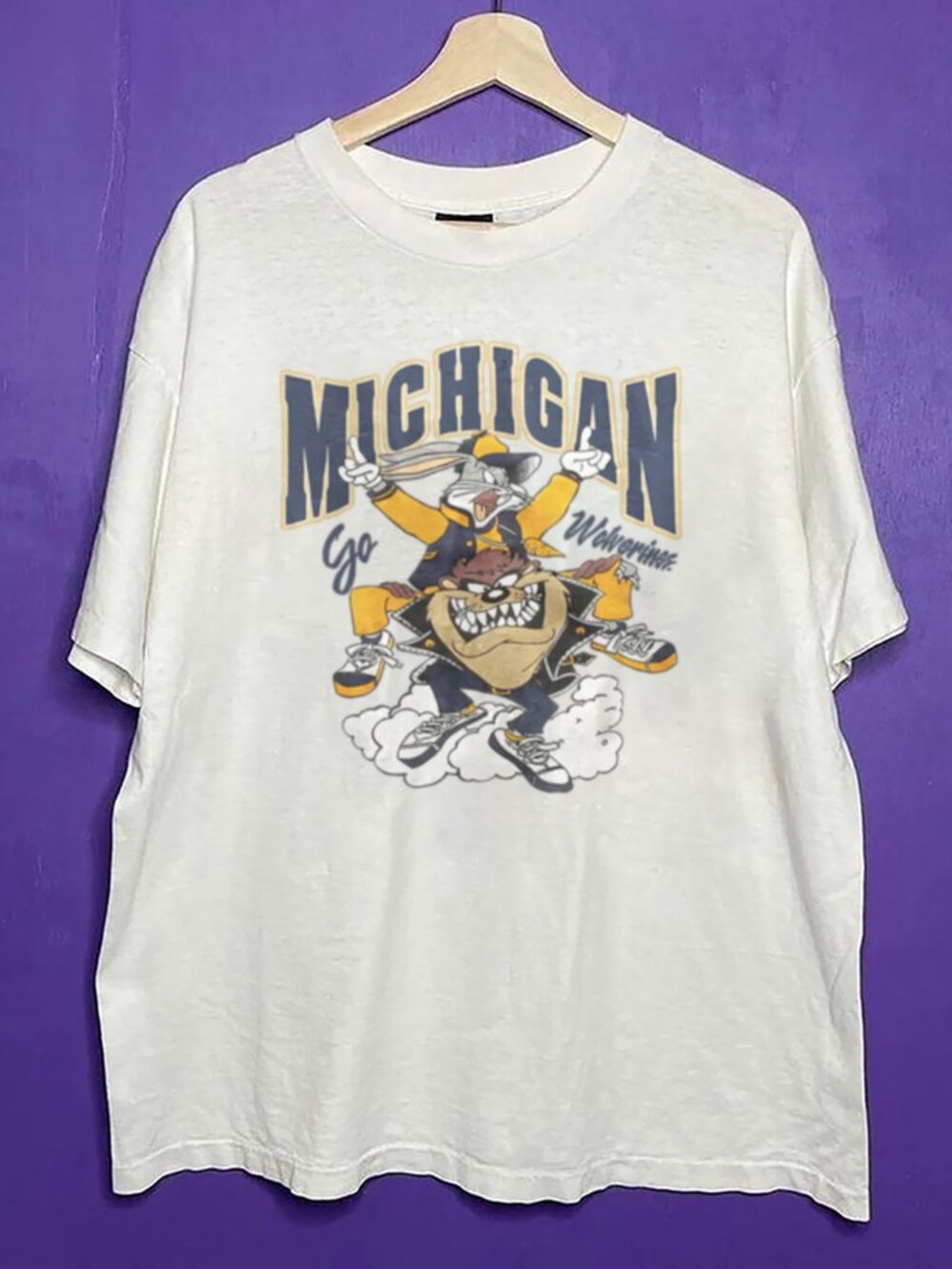 University of Michigan Looney Tunes Shirt, Michigan Wolverines Football Shirt